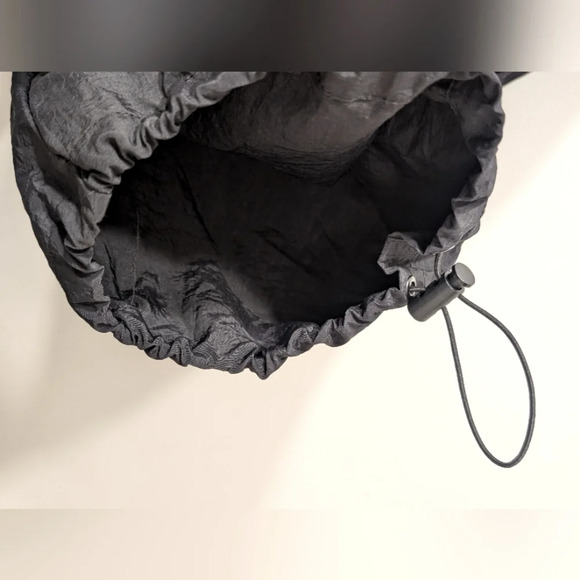 Black Cargo Parachute Pants - Picture 6 of 8